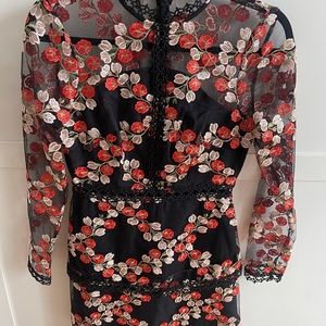 ASOS Floral Embroidered tiered dress